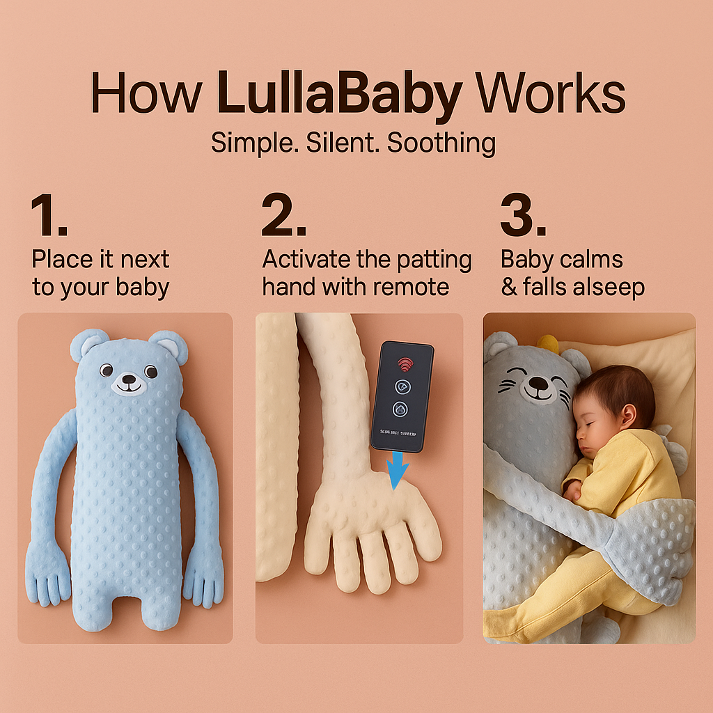 LullaBaby Patting Buddy — Soothing Sleep Aid Pillow for Infants & Toddlers
